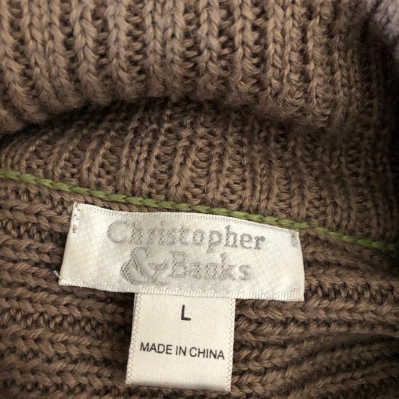 Gorgeous C&B Cardigan-Sz Lg-Tan/Lime/Yellow/Orange - Picture 8 of 13